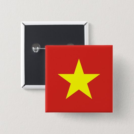 Button met de vlag van Vietnam (Voorkant /achterkant)