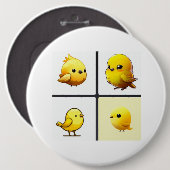 Button met design kleine schattige gele vogeltjes (Voorkant /achterkant)