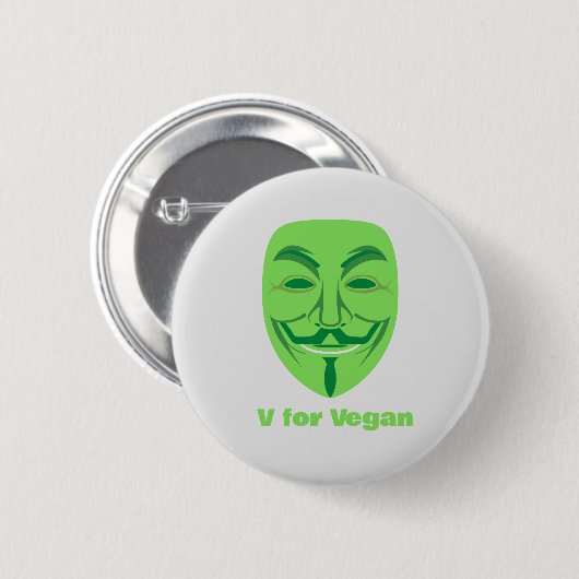 Button met een afbeelding met een vegaanthema. (Voorkant /achterkant)