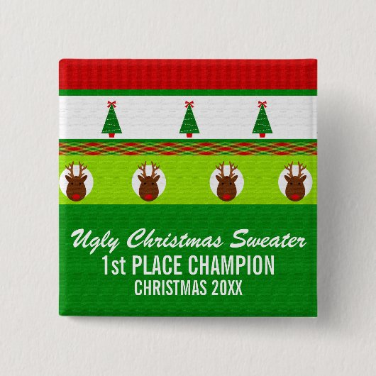 Button met een lelijke kerstbekentenis (Voorkant)