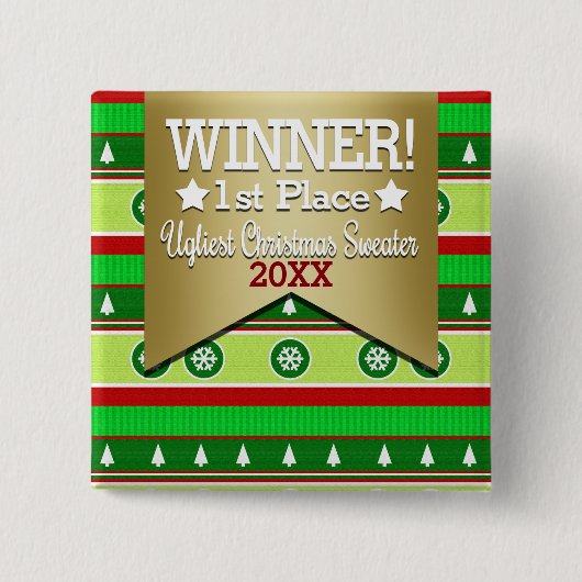 Button met een lelijke kerstbekentenis (Voorkant)