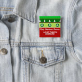 Button met een lelijke kerstbekentenis (In situ)