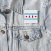 Button met Flag of Chicago, Illinois (In situ)