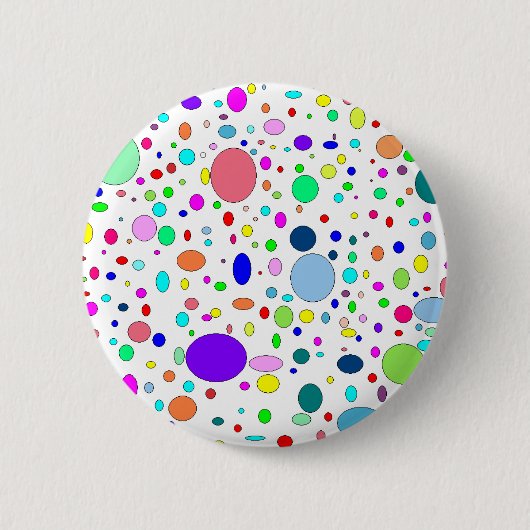 Button met gekleurde bubbels (Voorkant)