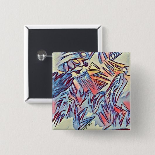 Button met gemorste gedachten (Voorkant /achterkant)