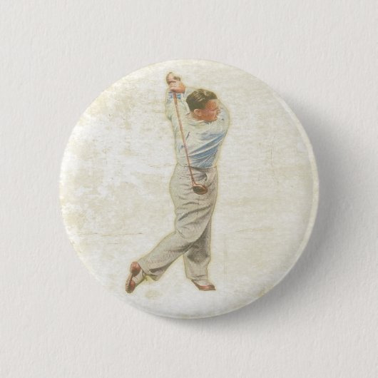 Button met Golfspeler (Voorkant)
