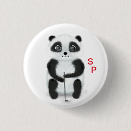 Button met golfspelpanda