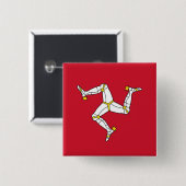 Button met Isle of Man Flag, Verenigd Koninkrijk (Voorkant /achterkant)