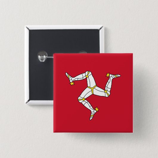 Button met Isle of Man Flag, Verenigd Koninkrijk (Voorkant /achterkant)
