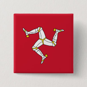Button met Isle of Man Flag, Verenigd Koninkrijk