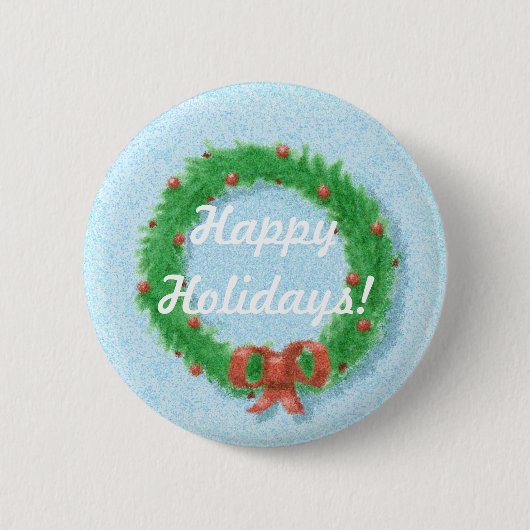 Button met kerstcadeau Label (Voorkant)