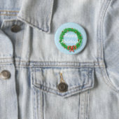 Button met kerstcadeau Label (In situ)