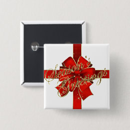 Button met kerstmankreet