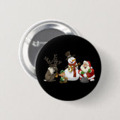 Button met kersttang (Voorkant /achterkant)