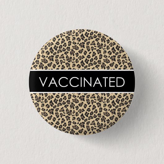 Button met leopardvaccinatie (Voorkant)
