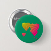 Button met liefdevolle harten (Voorkant /achterkant)