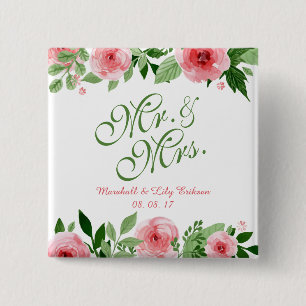 Button met liefdevolle, speciaal voor Floral Weddi