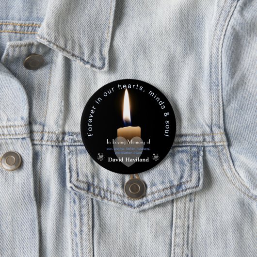 Button met Lit Candle als Memorial HAMbyWG (In situ)