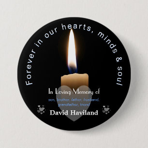 Button met Lit Candle als Memorial HAMbyWG
