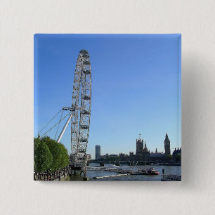 Button met London Eye Ferris Wheel