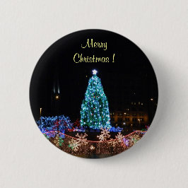 Button met prettige kerstverlichting