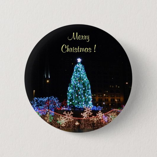 Button met prettige kerstverlichting (Voorkant)