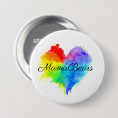 Button met Rainbow Splatter Heart (Voorkant /achterkant)
