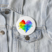 Button met Rainbow Splatter Heart (In situ)