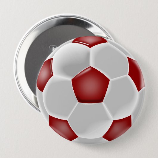Button met rode en witte bal (Voorkant /achterkant)