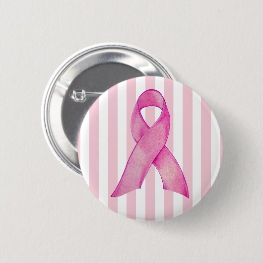 Button met roze lintafbijtmiddelen (Voorkant /achterkant)