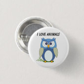 Button met schattige kleine boomkjes (Voorkant /achterkant)