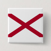 Button met vlag van Alabama (Voorkant)