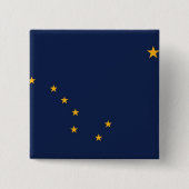 Button met vlag van Alaska (Voorkant)