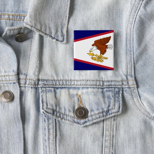 Button met vlag van Amerikaans-Samoa (In situ)