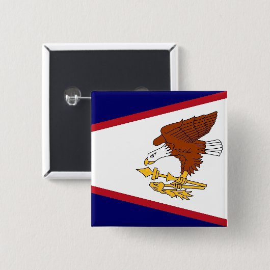 Button met vlag van Amerikaans-Samoa (Voorkant /achterkant)