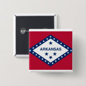 Button met vlag van Arkansas (Voorkant /achterkant)
