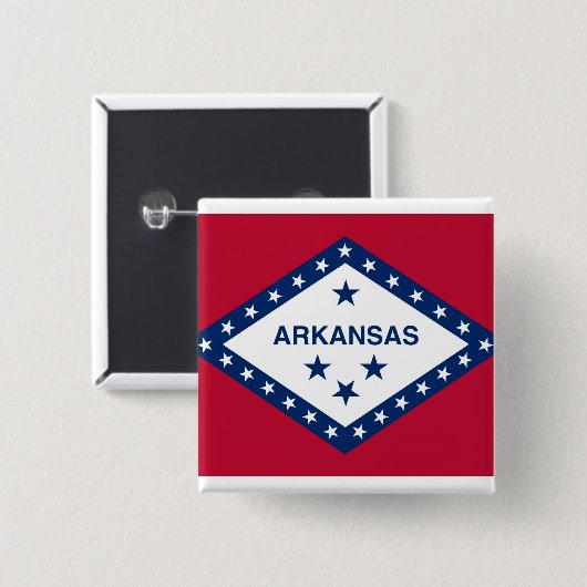 Button met vlag van Arkansas (Voorkant /achterkant)