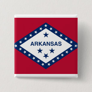 Button met vlag van Arkansas