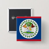 Button met vlag van Belize (Voorkant /achterkant)