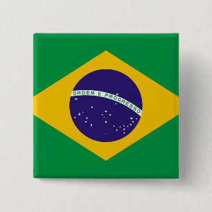 Button met vlag van Brazilië