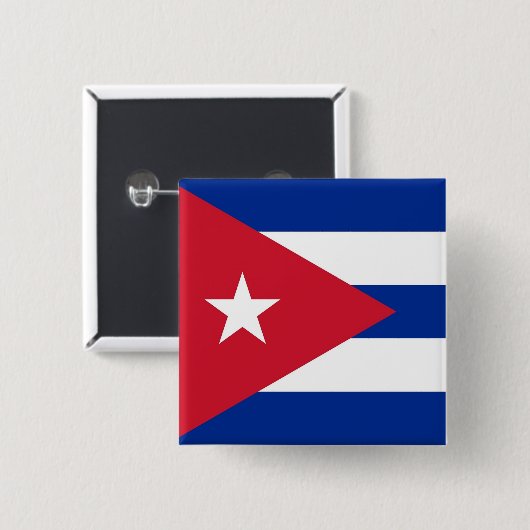 Button met vlag van Cuba (Voorkant /achterkant)