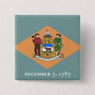 Button met vlag van Delaware