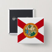 Button met vlag van Florida (Voorkant /achterkant)