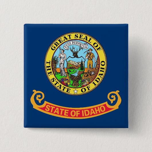 Button met vlag van Idaho (Voorkant)
