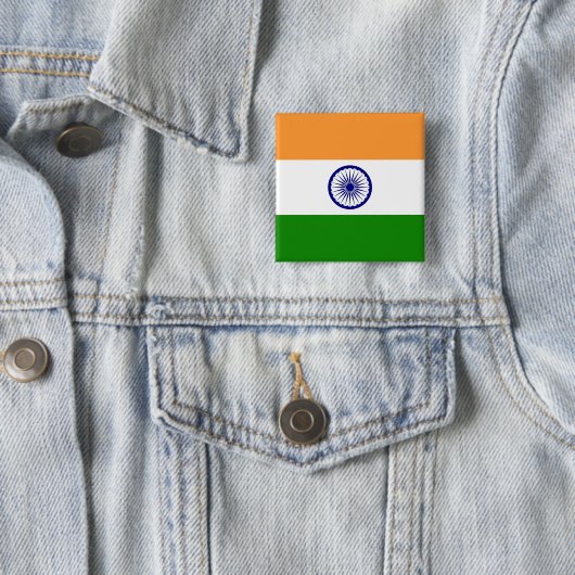 Button met vlag van India (In situ)
