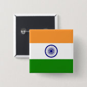 Button met vlag van India (Voorkant /achterkant)
