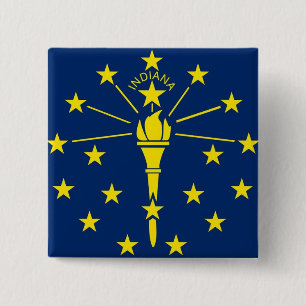 Button met vlag van Indiana