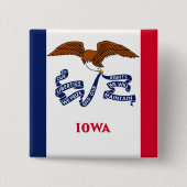 Button met vlag van Iowa (Voorkant)