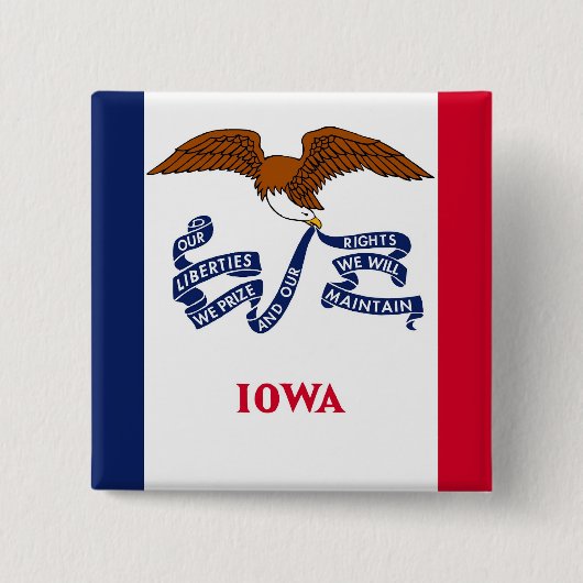 Button met vlag van Iowa (Voorkant)