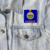 Button met vlag van Kansas (In situ)